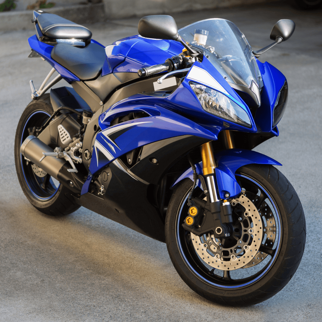 Blue sport motorcycle